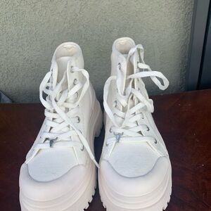 Windsor Smith White High-Top Sneakers